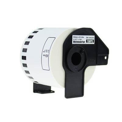 Compatible Brother DK-4205 Black/White Continuous Length Removable Paper Tape DK4205 (2.4