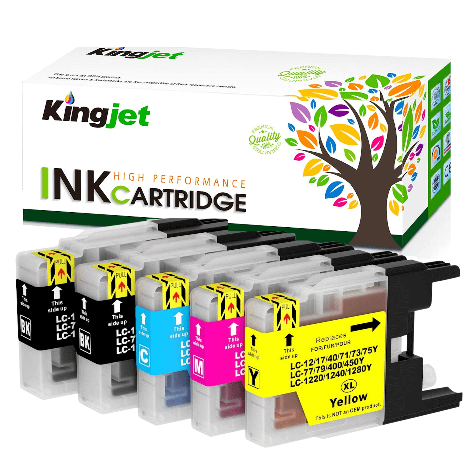 Compatible Brother LC-75, LC75 Ink Cartridges BCYM Value Pack - TonerParts