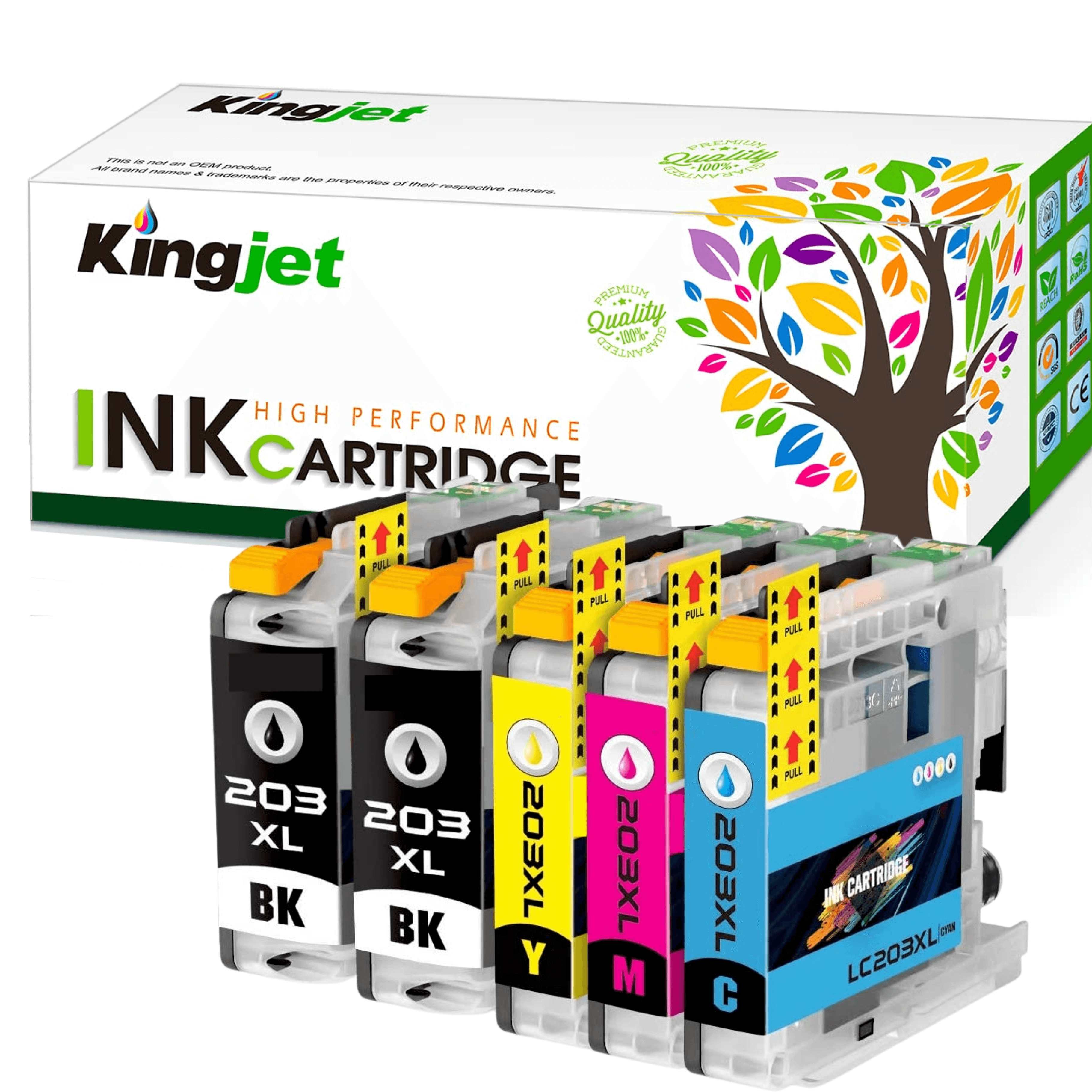 Compatible Brother LC203, LC-203 Ink Cartridges BCYM Value Pack - TonerParts