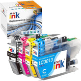 Compatible Brother LC3013XL, LC-3013XL Ink Cartridge BCYM 4 Pack