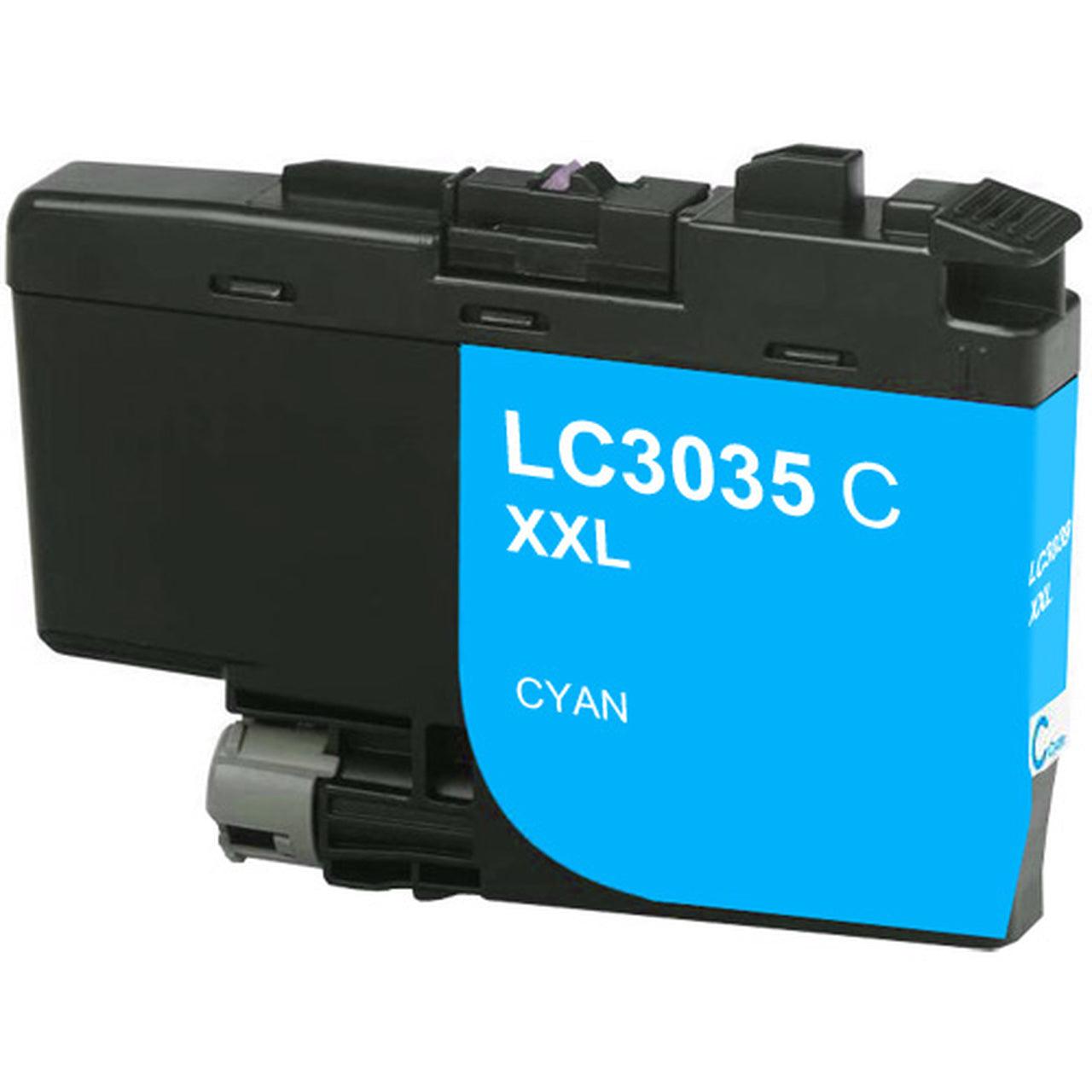 Compatible Brother LC3035C, LC-3035C Ultra Ink Cartridge High Yield Cyan 6K - TonerParts