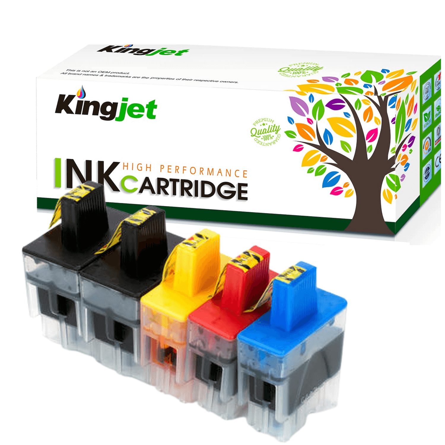 Compatible Brother LC41, LC-41 Ink Cartridges for BCYM Value 5 Pack - TonerParts