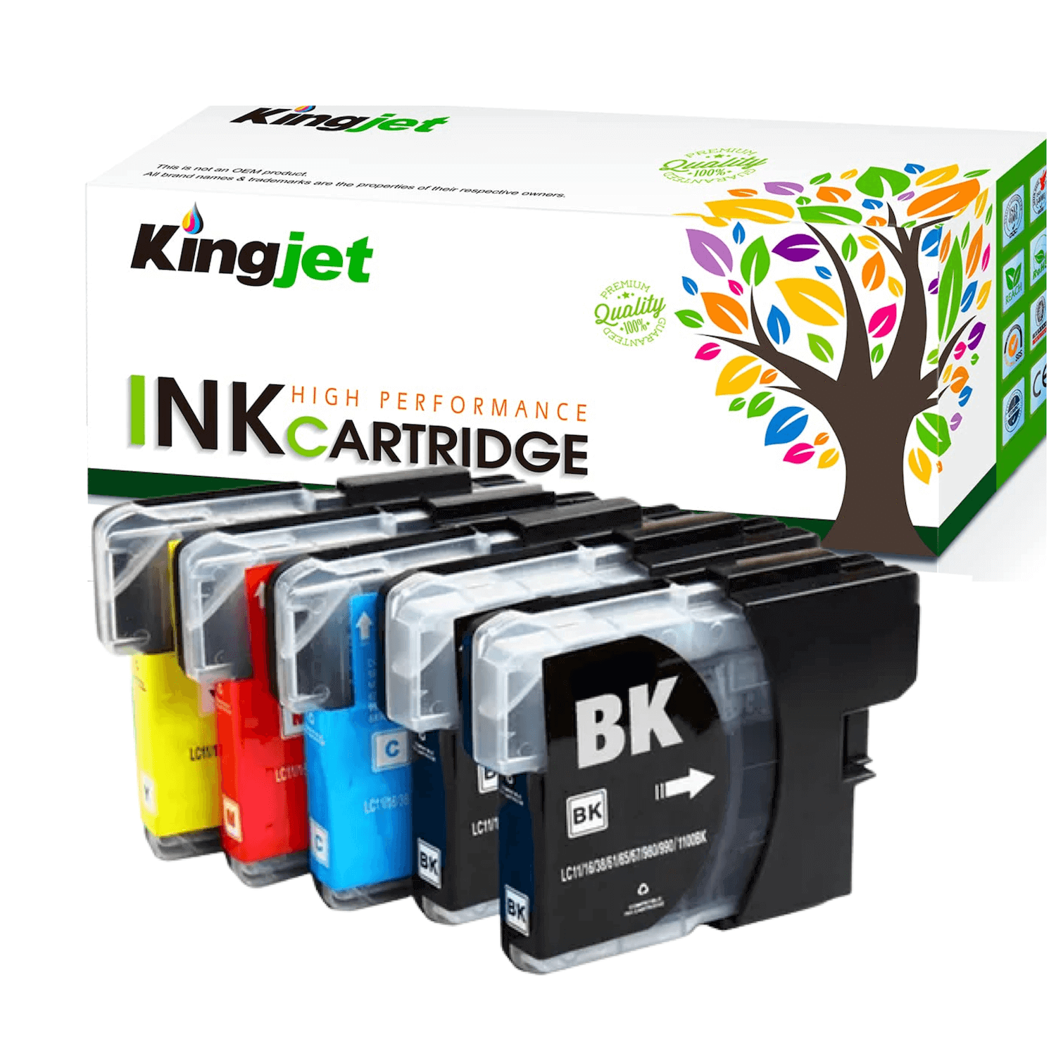 Compatible Brother LC61, LC-61 Ink Cartridges BCYM Value Pack - TonerParts