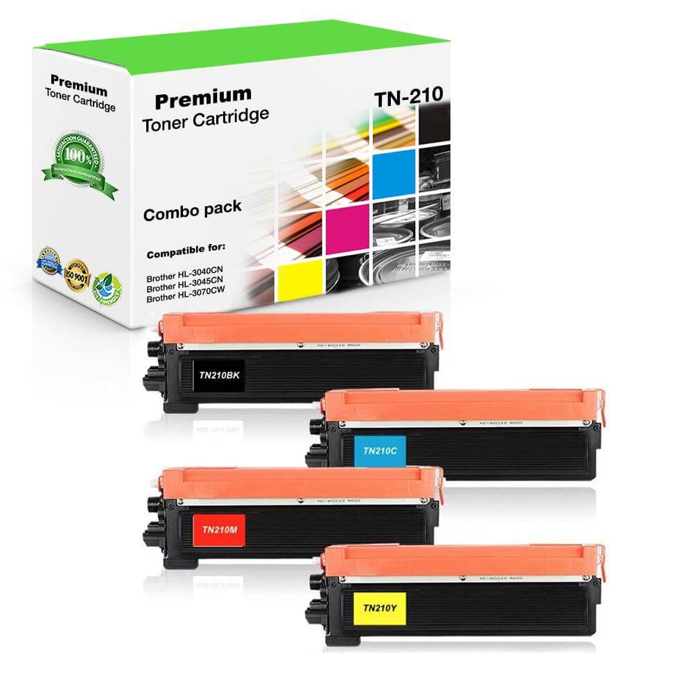 Compatible Brother TN-210 TN210 Toner Cartridges for BCYM Value Pack - TonerParts