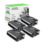 Compatible Brother TN-670 Toner Cartridge Black 7.5K 4 Pack