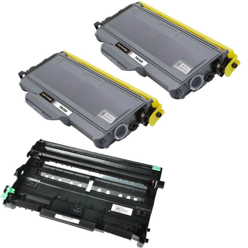 Compatible Brother TN360 DR360 Value Pack 2 Toner & 1 Drum - TonerParts