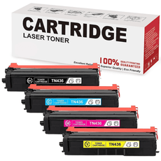 Compatible Brother TN436 Toner Cartridge BCYM Value Pack 6500 Pages