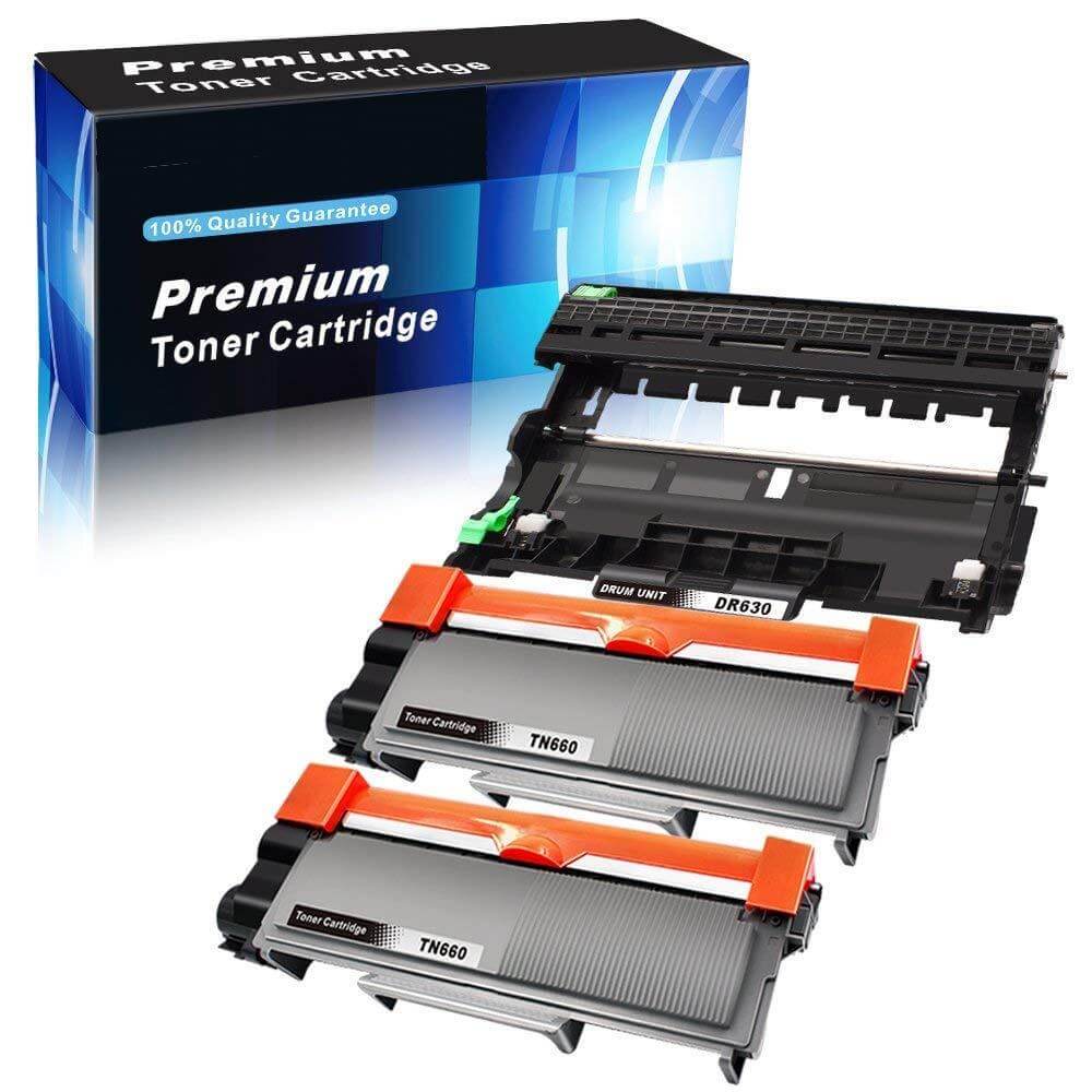 Compatible Brother TN660 DR630 Value Pack 2 Toner & 1 Drum - TonerParts
