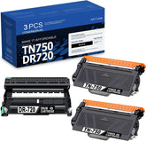 Compatible Brother TN750 DR720 Value Pack 2 Toner & 1 Drum
