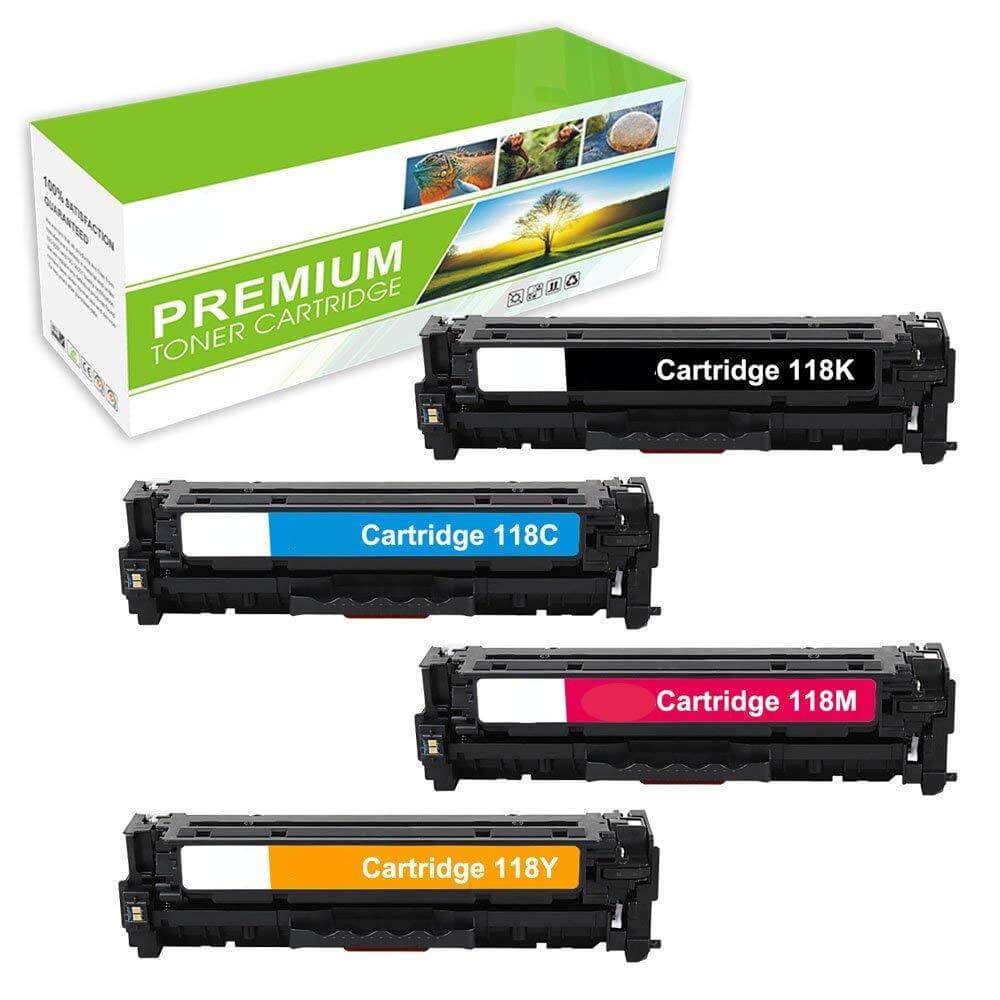 Compatible Canon CRG-118 Toner Cartridge BCYM Value Pack - TonerParts