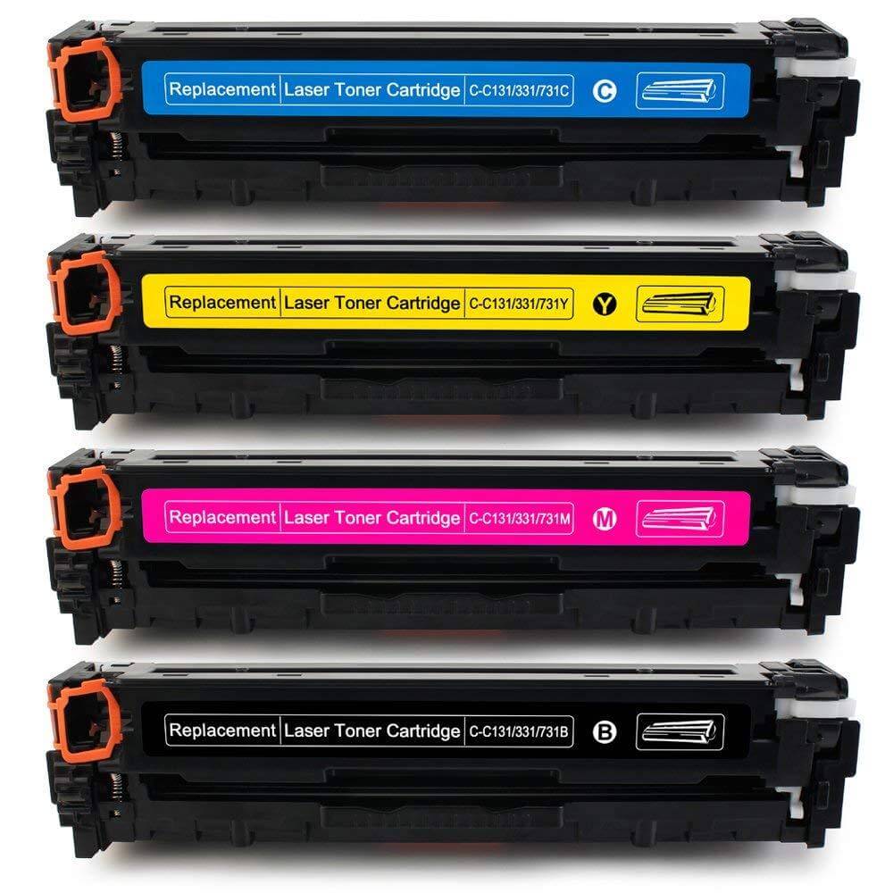 Compatible Canon CRG-131 Toner Cartridge BCYM 4 Pack - TonerParts