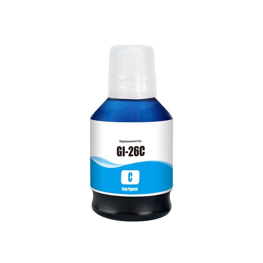 Compatible Canon GI-26C 4421C001 Ink Bottle Cyan 14K 132ml - TonerParts