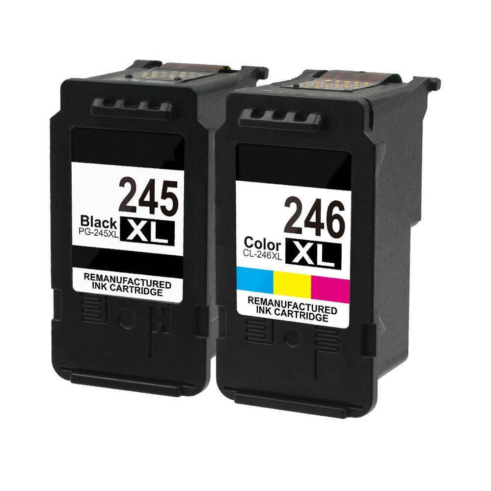 Compatible Canon PG-245XL CL-246XL Ink Cartridges High Yield 2 Pack - TonerParts