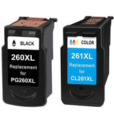 Compatible Canon PG-260XL CL-261XL Ink Cartridges Black Color Value Pack