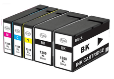 Compatible Canon PGI-1200XL Ink Cartridges BCYM 5Pack