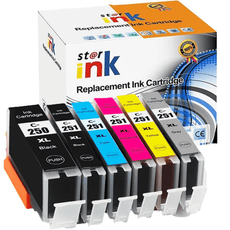 Compatible Canon PGI-250XL CLI-251XL Ink Cartridges Combo 6 Pack