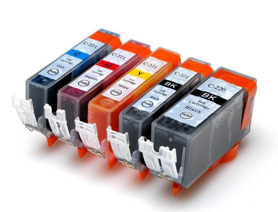 Compatible Canon PGI220 CLI221 Ink Cartridges Value 5 Pack - TonerParts