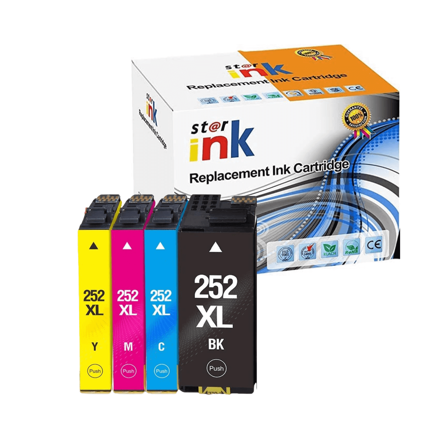 Compatible Epson 252 T252XL Ink Cartridges BCYM Value Pack - TonerParts
