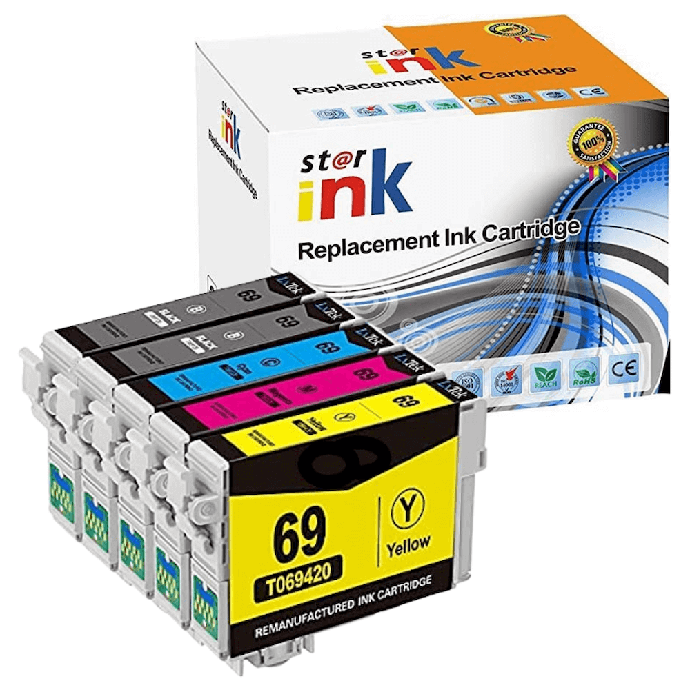 Compatible Epson 69 T069 Ink Cartridge BCYM Value 5 Packs - TonerParts