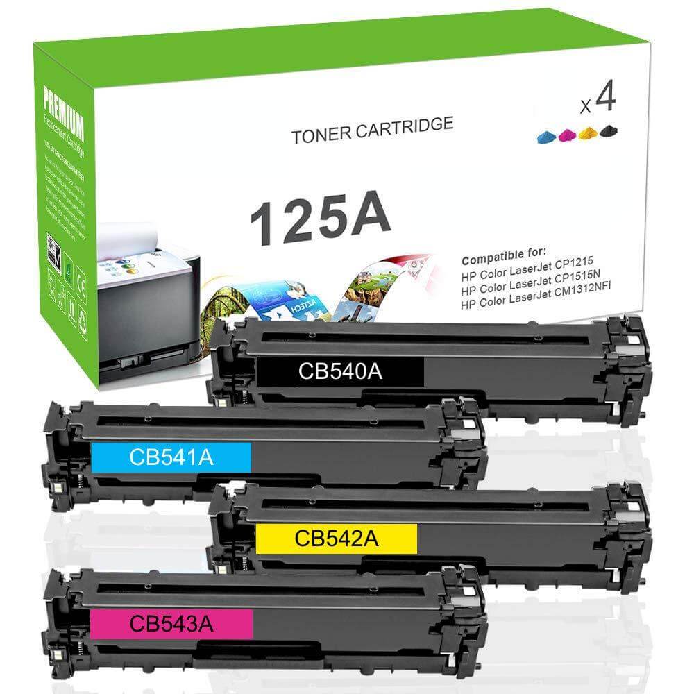 Compatible HP 125A Toner Cartridges BCYM 4 Pack
