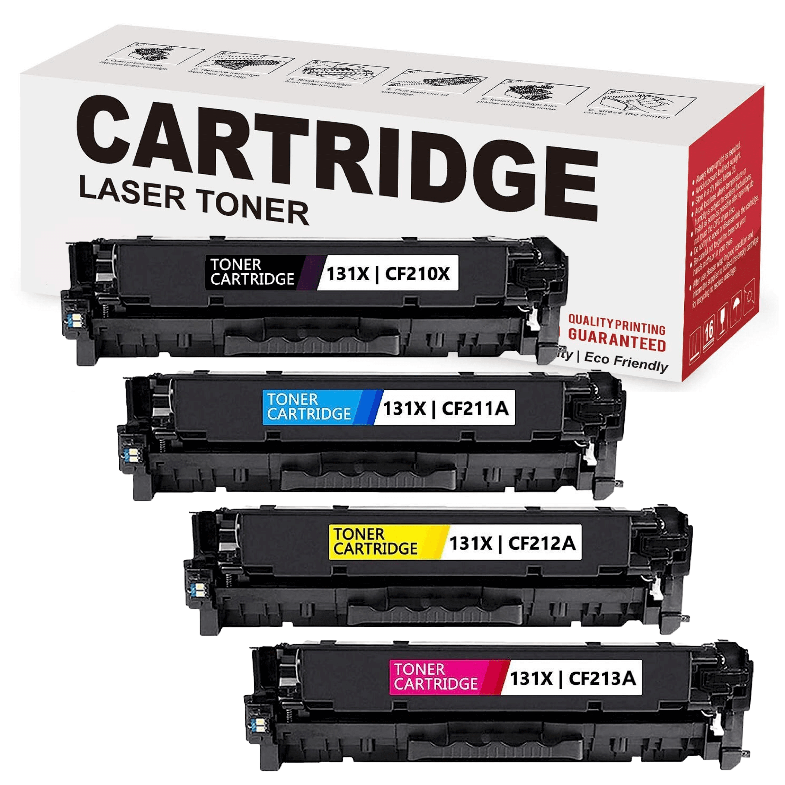 Compatible HP 131X CF210X CF211A CF212A CF213A Toner Cartridges Value Pack - TonerParts