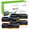 Compatible HP 201X CF400X CF401X CF402X CF403X Toner Cartridges Value Pack