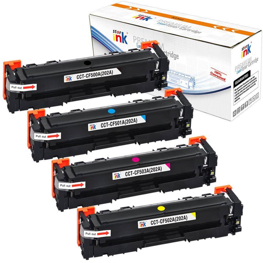 Compatible HP 202A CF500A CF501A CF502A CF503A Toner Cartridges Value Pack - TonerParts