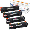 Compatible HP 202A CF500A CF501A CF502A CF503A Toner Cartridges Value Pack