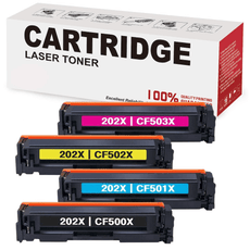 Compatible HP 202X CF500X CF501X CF502X CF503X Toner Cartridge Value Pack