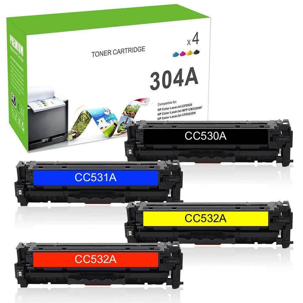 Compatible HP 304A Toner Cartridges BCYM Value Pack - TonerParts