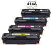 Compatible HP 414A, W2020A, W2021A, W2022A, W2023A Toner Cartridge With Chip 4 Pack