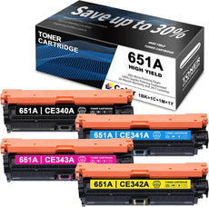 Compatible HP 651A Toner Cartridges BCYM Value Pack