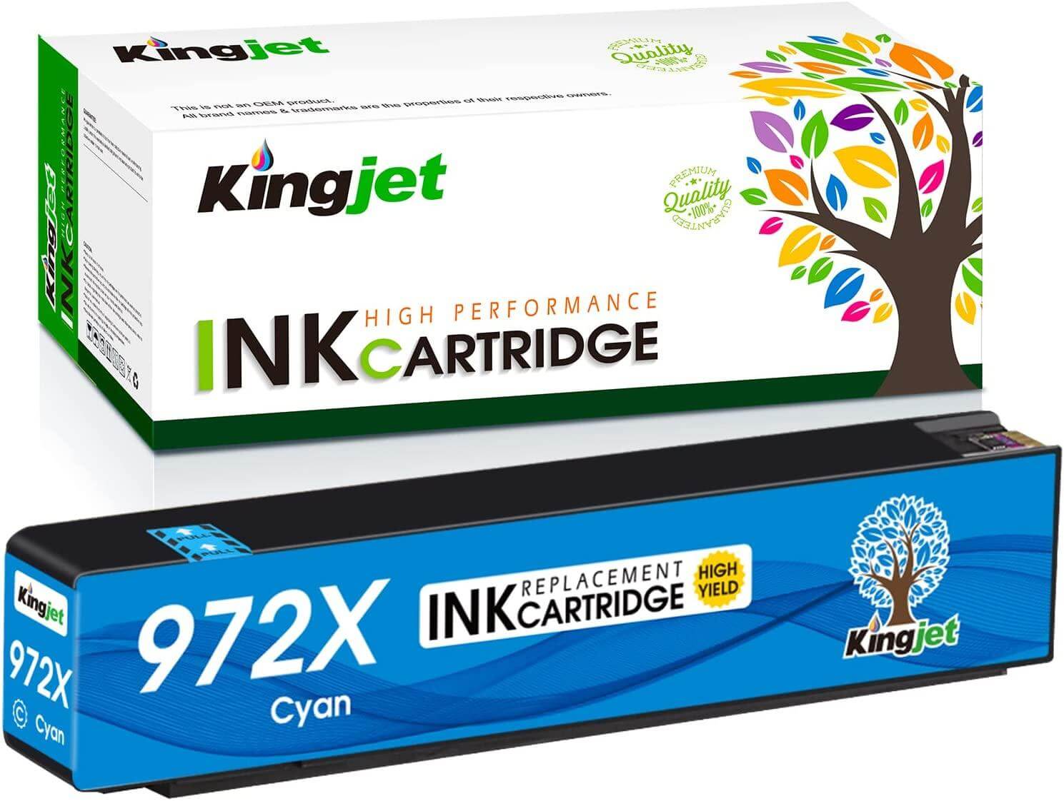 Compatible HP 972X L0R98AN Ink Cartridge Cyan 7K - TonerParts