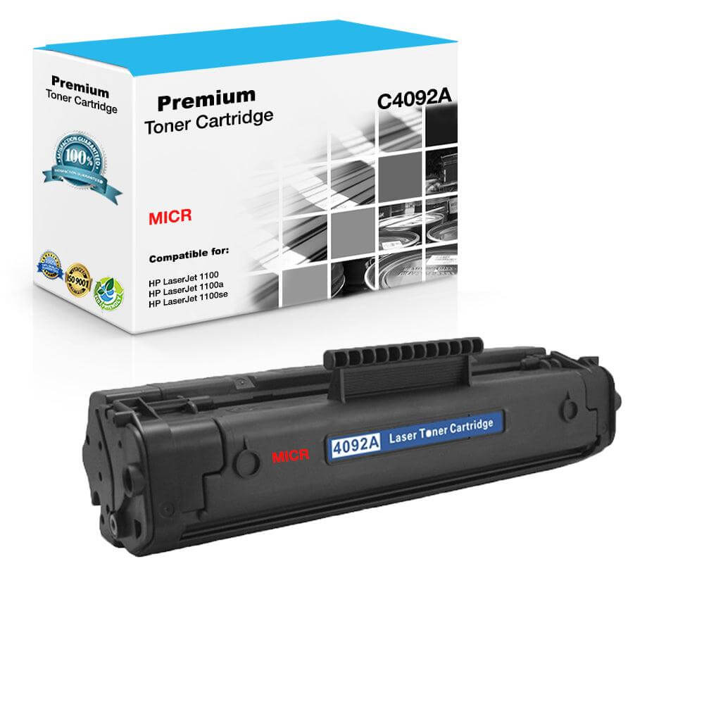Compatible HP C4092A 92A MICR Toner Cartridge Black 2.5K - TonerParts