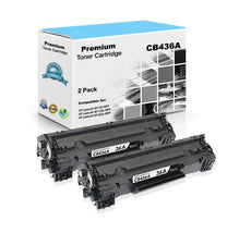Compatible HP CB436A 36A Toner Cartridge Black 2K 2 Pack