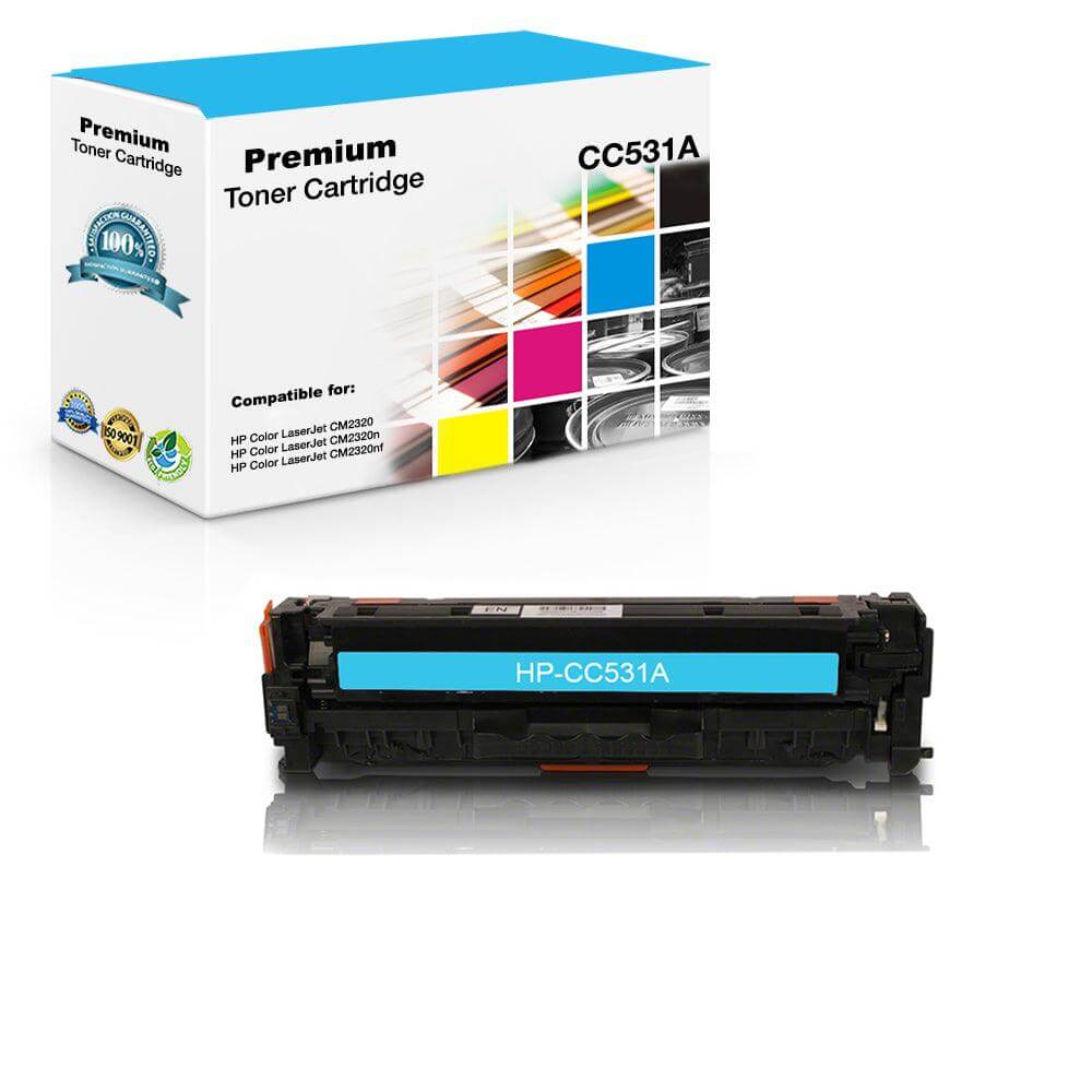 Compatible HP CC531A 304A Toner Cartridge Cyan 2.8K