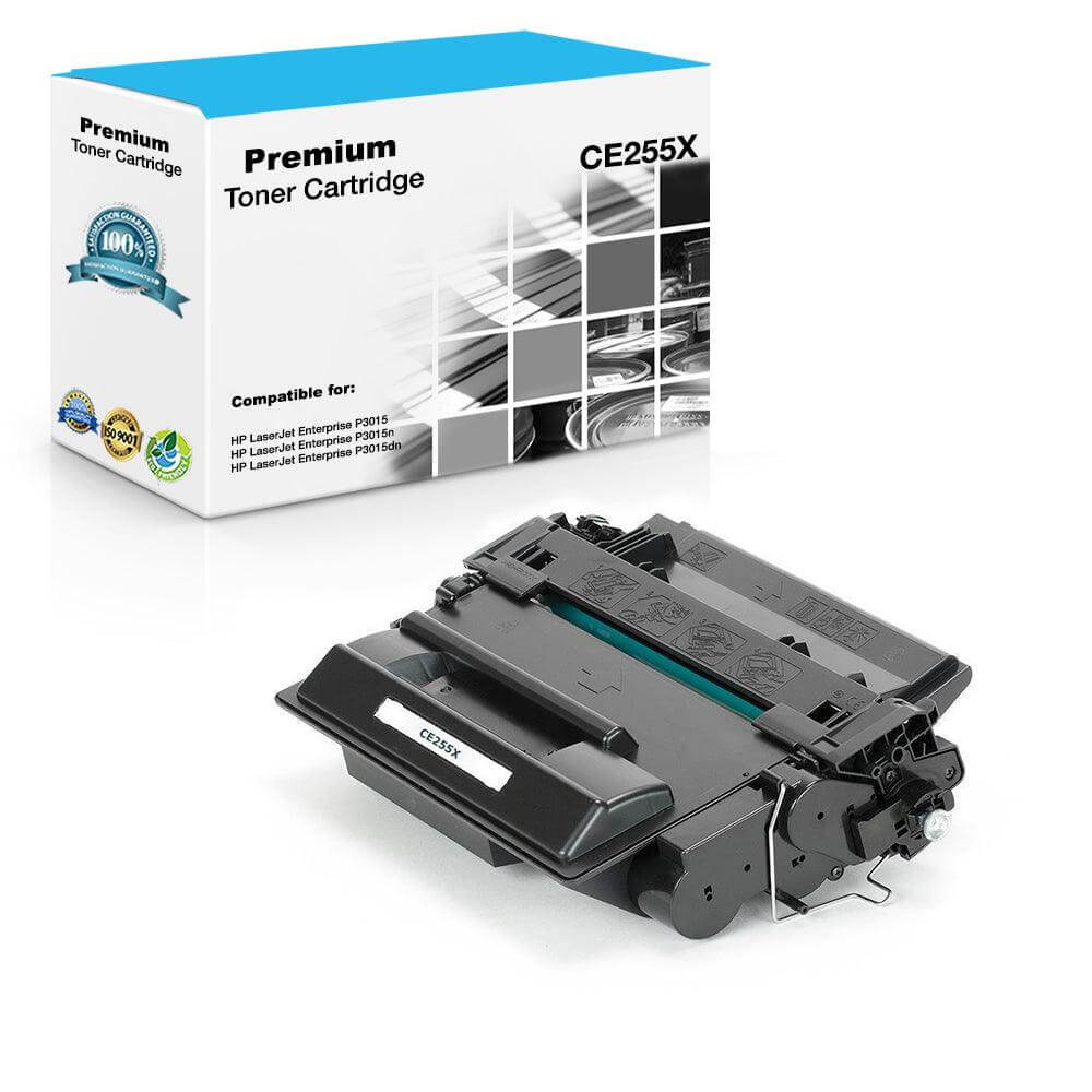 Compatible HP CE255X 55X Toner Cartridge Black 12.5K - TonerParts