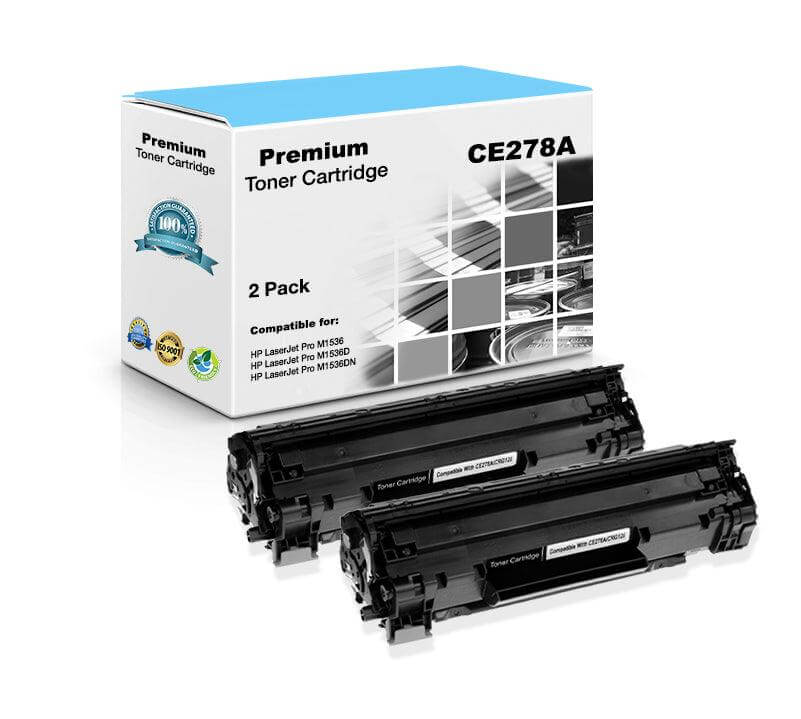 Compatible HP CE278A 78A Toner Cartridge Black 2.1K 2 Pack