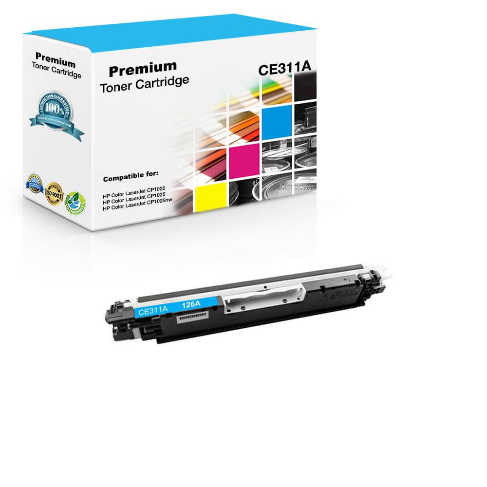 Compatible HP CE311A 126A Toner Cartridge Cyan 1K - TonerParts
