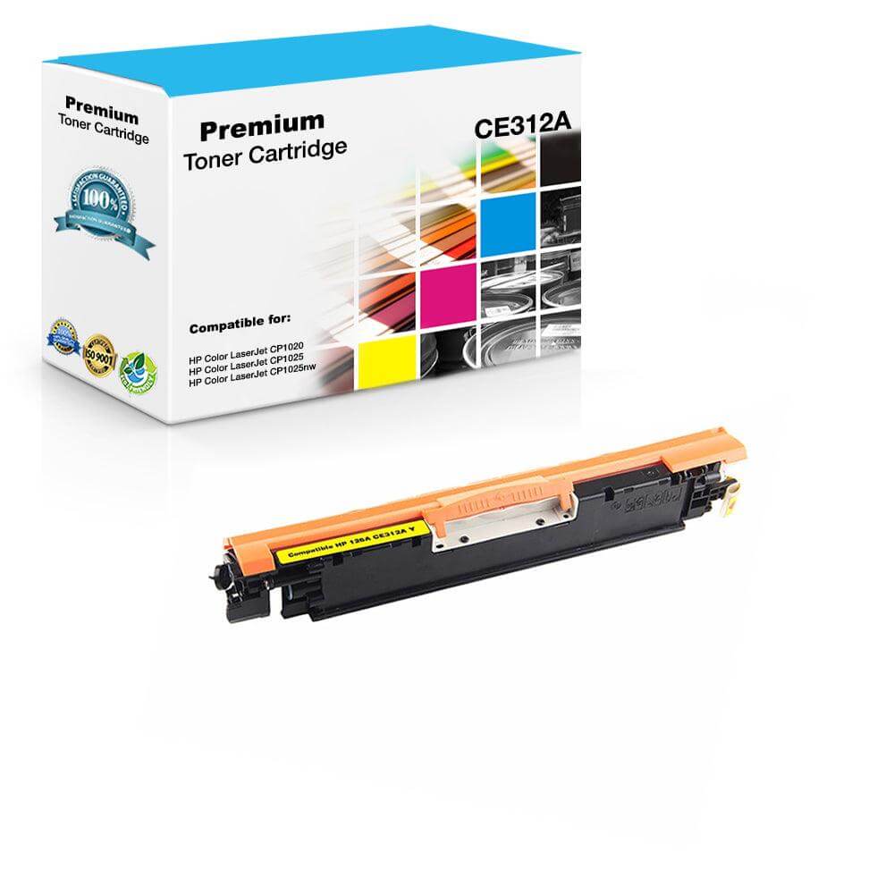 Compatible HP CE312A 126A Toner Cartridge Yellow 1K - TonerParts