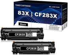 Compatible HP CF283X 83X Toner Cartridge 2 Pack Black 2.2K