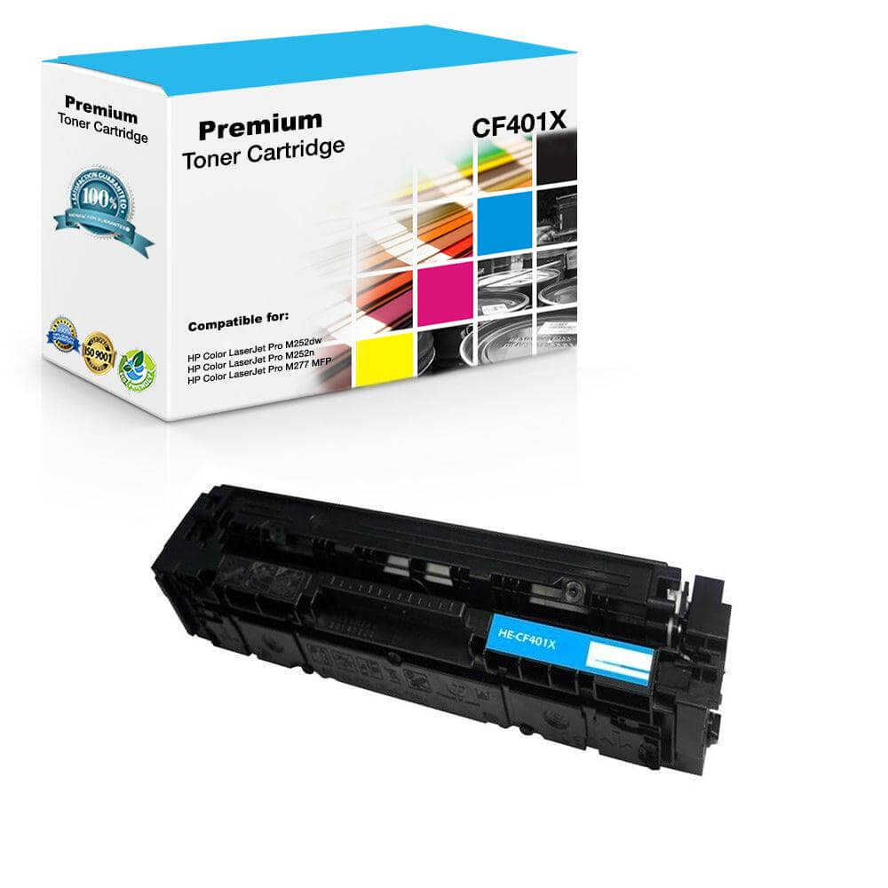 Compatible HP CF401X 201X Toner Cartridge Cyan 2300 Pages - TonerParts