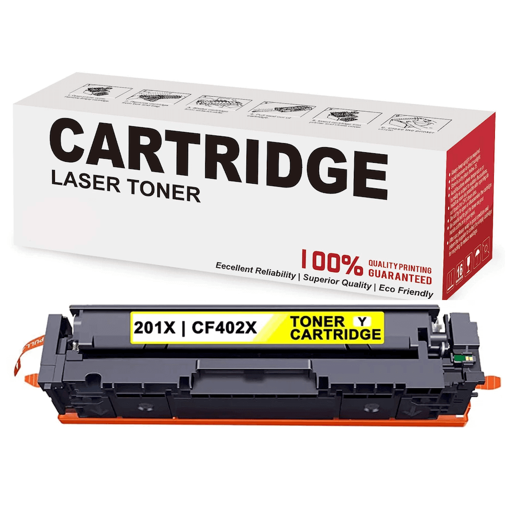 Compatible HP CF402X 201X Toner Cartridge Yellow 2300 Pages