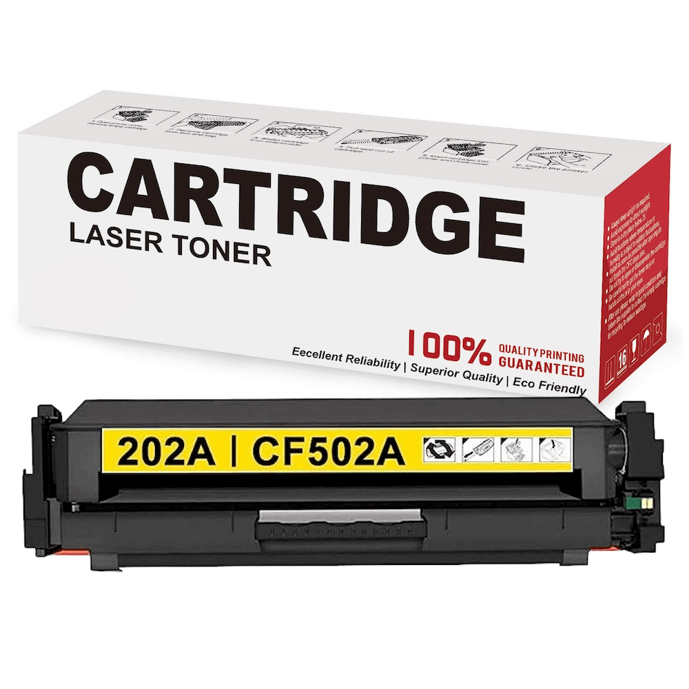 Compatible HP CF502A 202A Toner Cartridge Yellow 1300 Pages - TonerParts