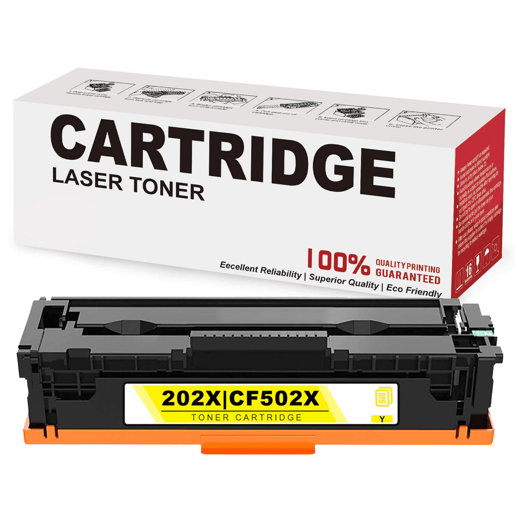 Compatible HP CF502X 202X Toner Cartridge Yellow 2500 Pages