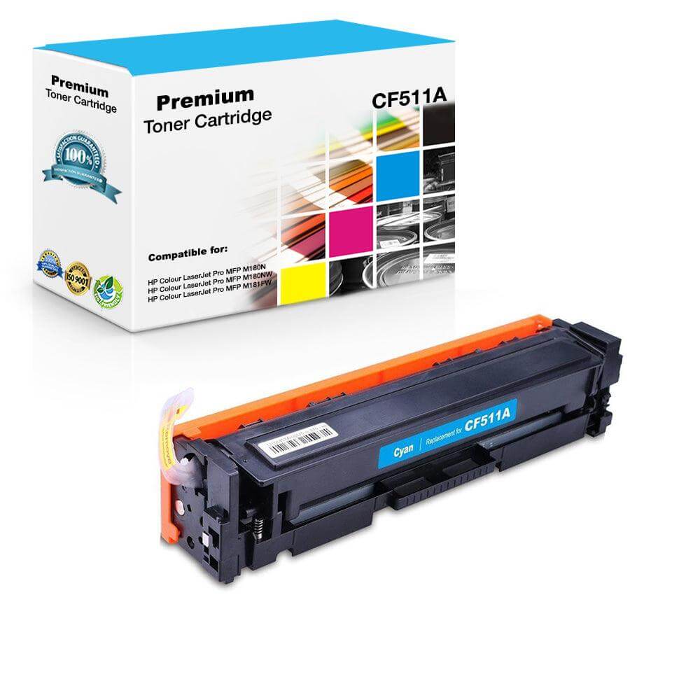 Compatible HP CF511A 204A Toner Cartridge Cyan 900 Pages - TonerParts