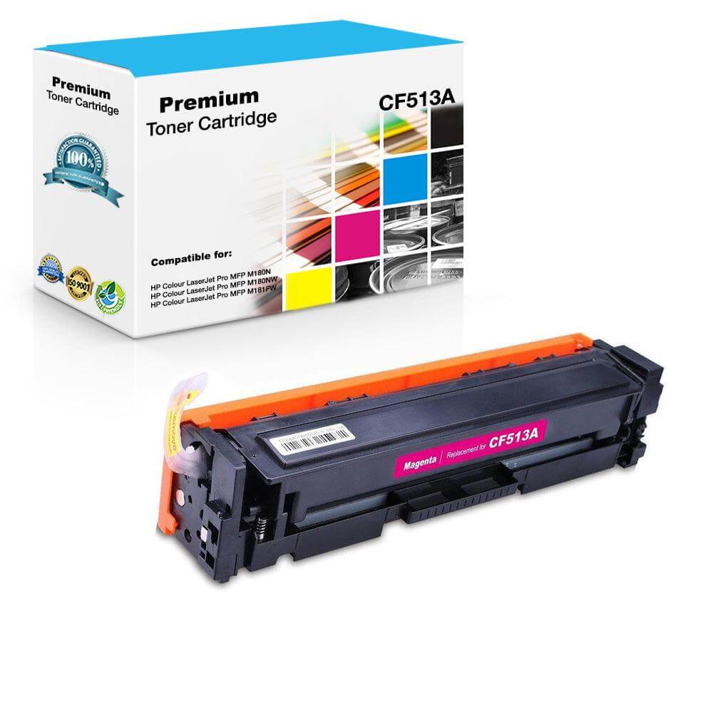 Compatible HP CF513A 204A Toner Cartridge Magenta 900 Pages - TonerParts