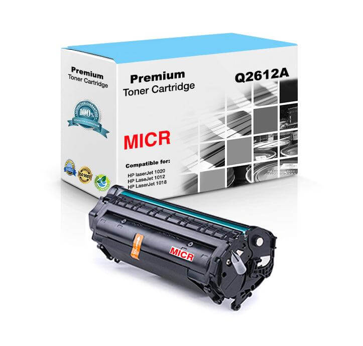 Compatible HP Q2612A 12A MICR Toner Cartridge Black 2.5K - TonerParts