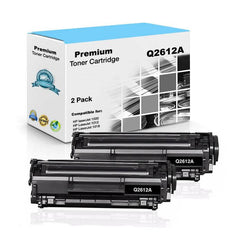 Compatible HP Q2612A 12A Toner Cartridge Black 2.5K 2 Pack