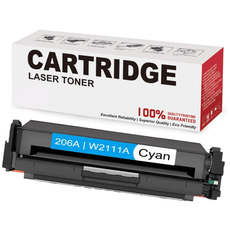 Compatible HP W2111A 206A Toner Cartridge Cyan OEM Chip (Without toner level) 1.25K